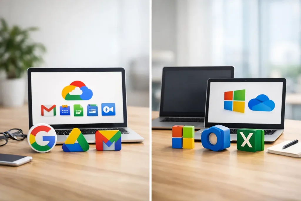 Google Workspace ou Microsoft 365?
